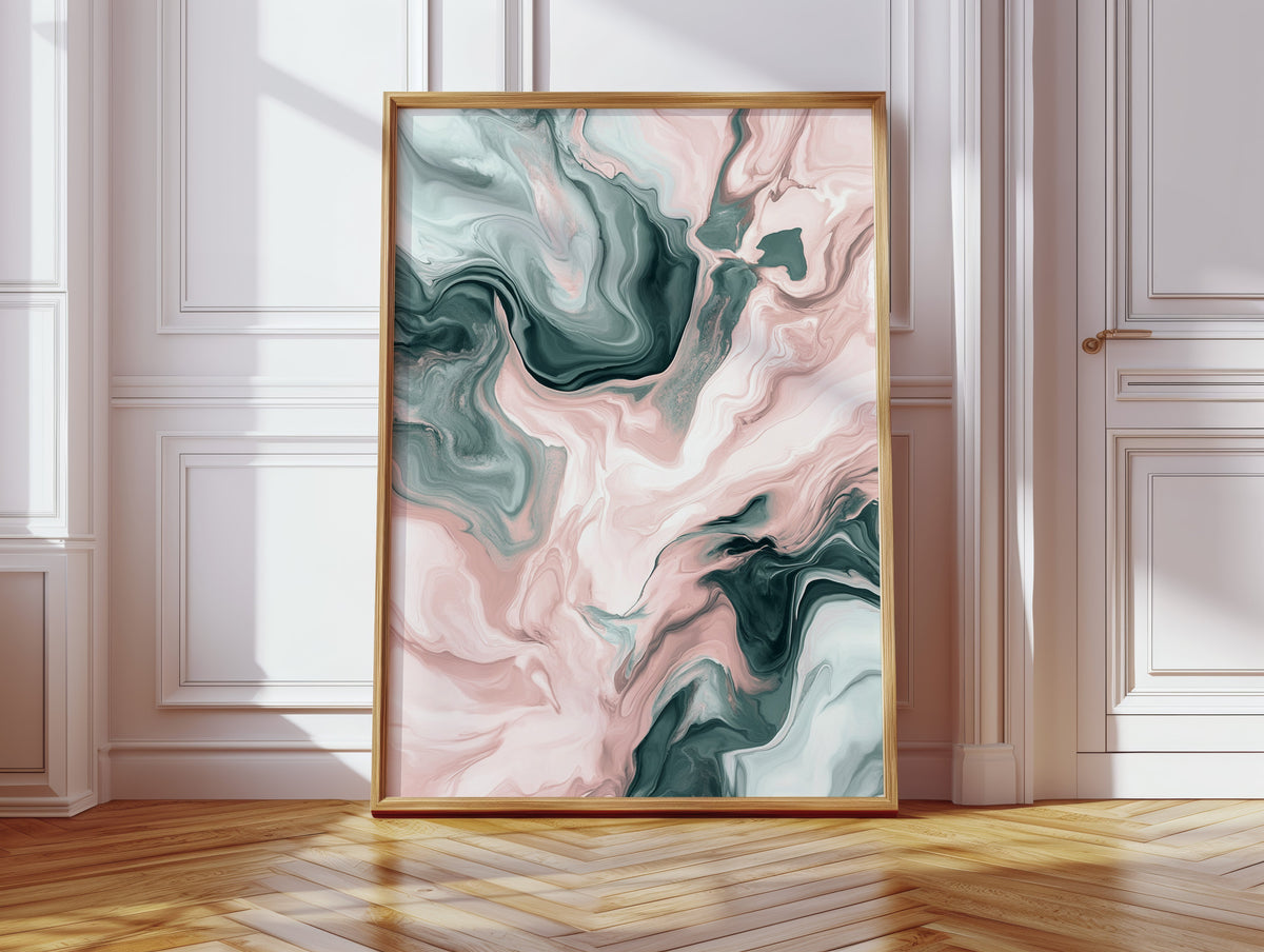 Mystic Waves - Abstract Marble Canvas Art