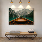 Rustic Mountain Lake Adventure Art Print