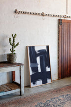 Midnight Crossings – Bold Navy Abstract Brush Art