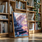 Enchanting Winter Mountain Lake Art Print