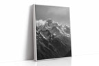 Monochrome Majesty – Black & White Alpine Mountain Print