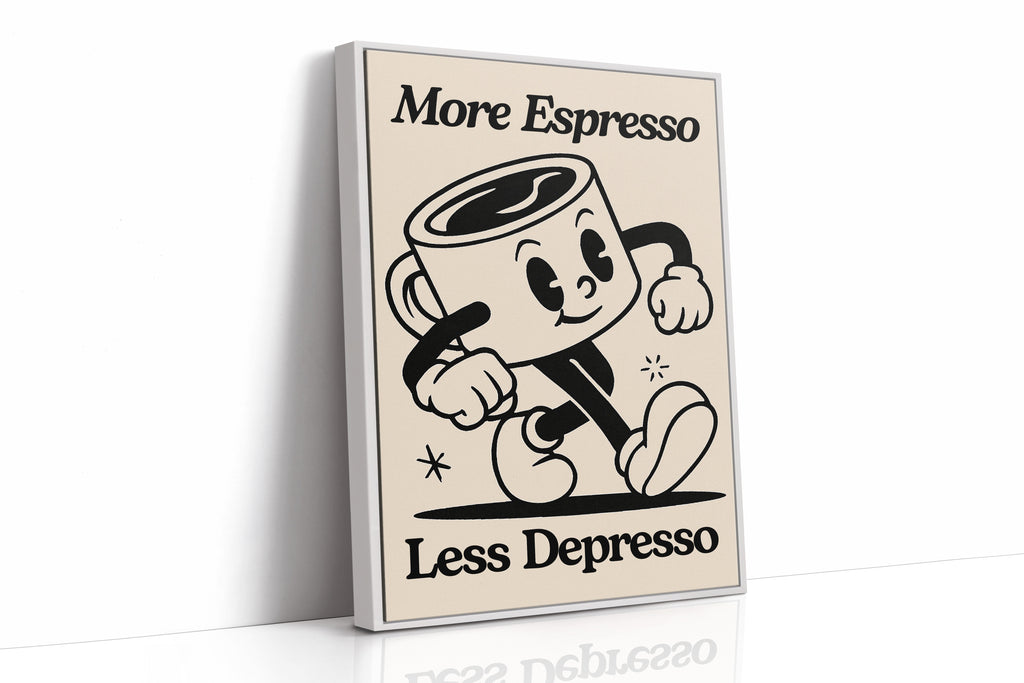Caffeinated Cheer - Retro Coffee Art Print