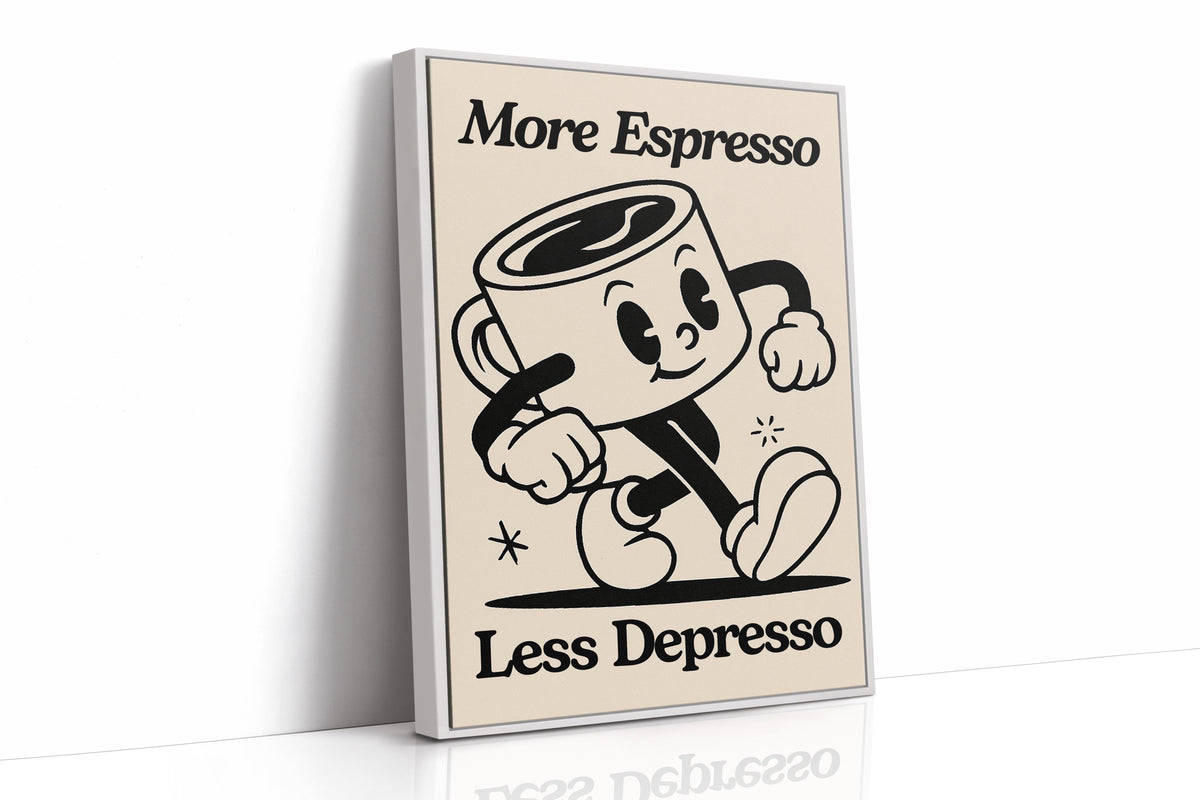Caffeinated Cheer - Retro Coffee Art Print