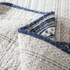 DaDa Bedding Denim Blue Patchwork Cotton Quilt Set