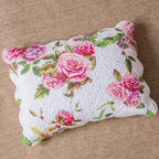 DaDa Bedding Pink Romantic Roses Floral Quilt Set