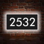 Metal Backlit Address Plaque – Custom LED House Address Sign