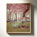Bicycle Beneath Blossoming Canopy