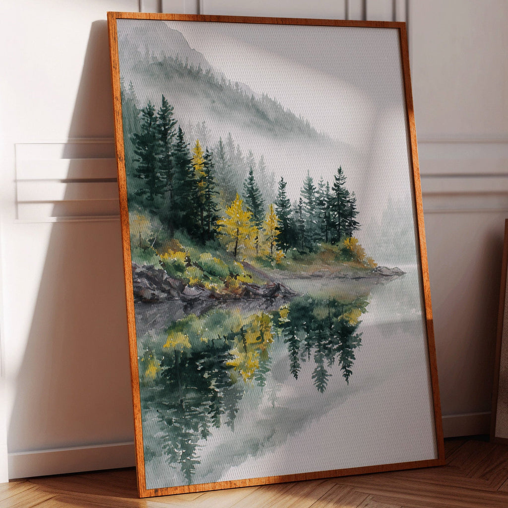 Autumn's Embrace on Still Waters