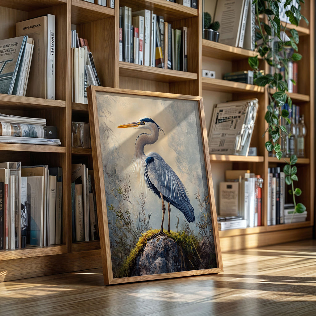 Azure Serenity Heron