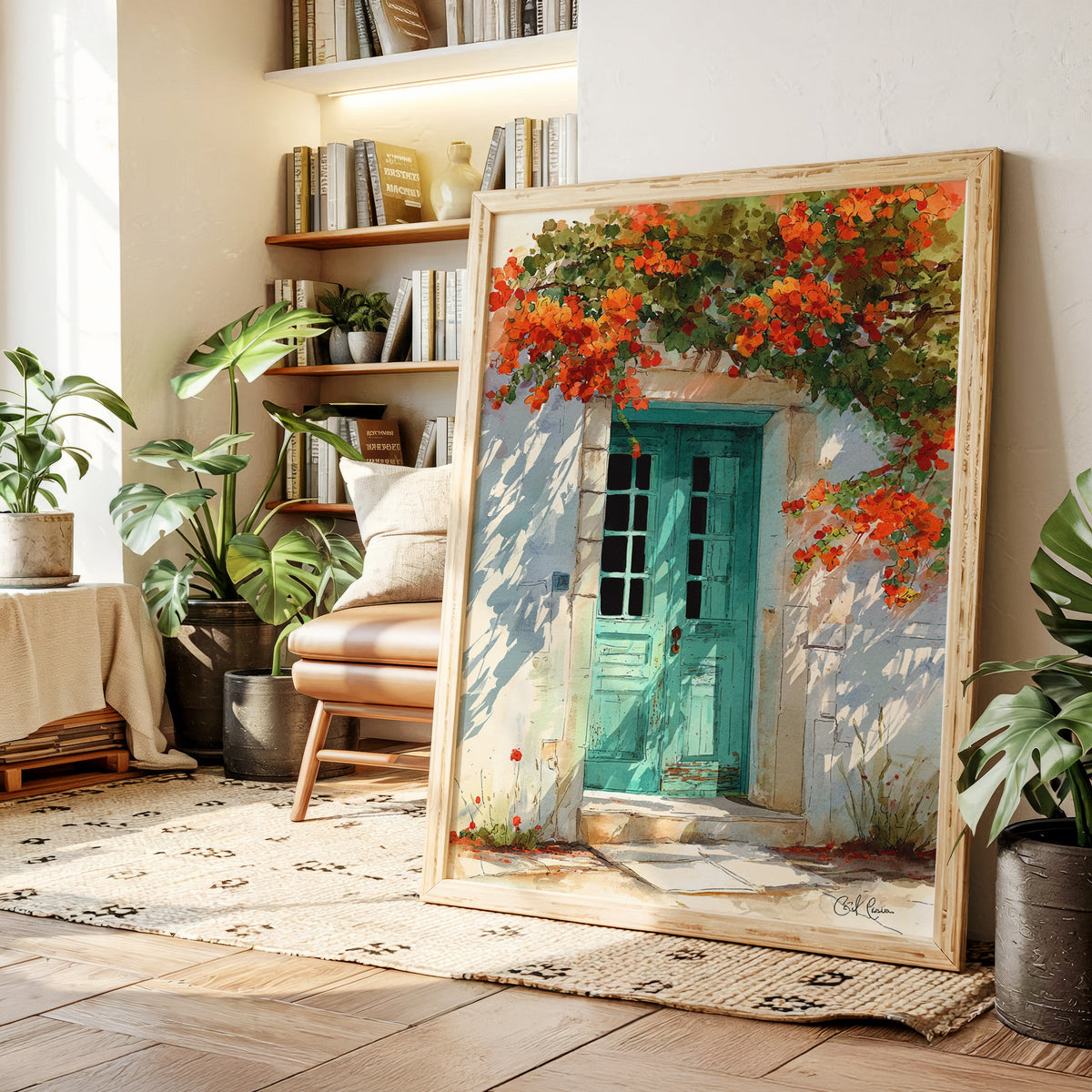 Where Bougainvillea Meets Weathered Wood