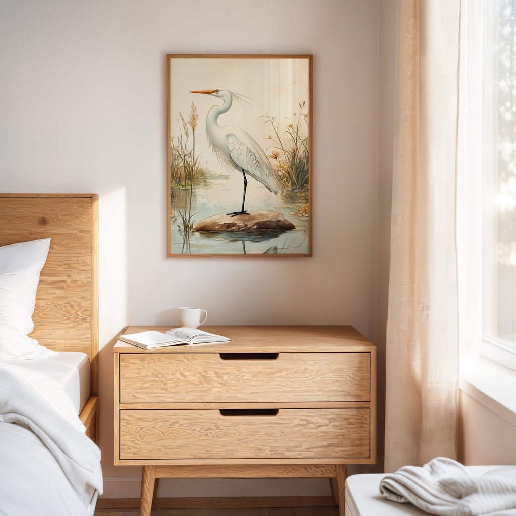 Tranquil Heron Reverie