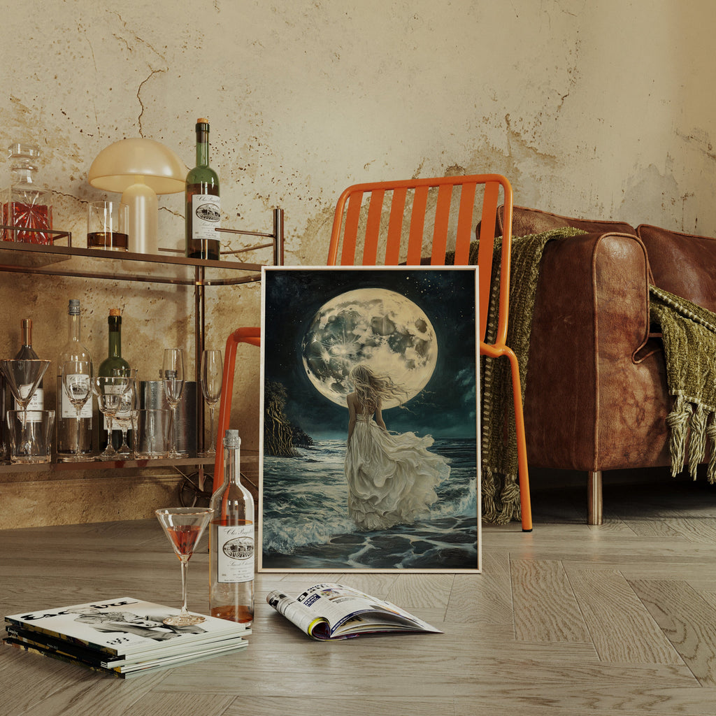 Lunar Reverie by the Sea