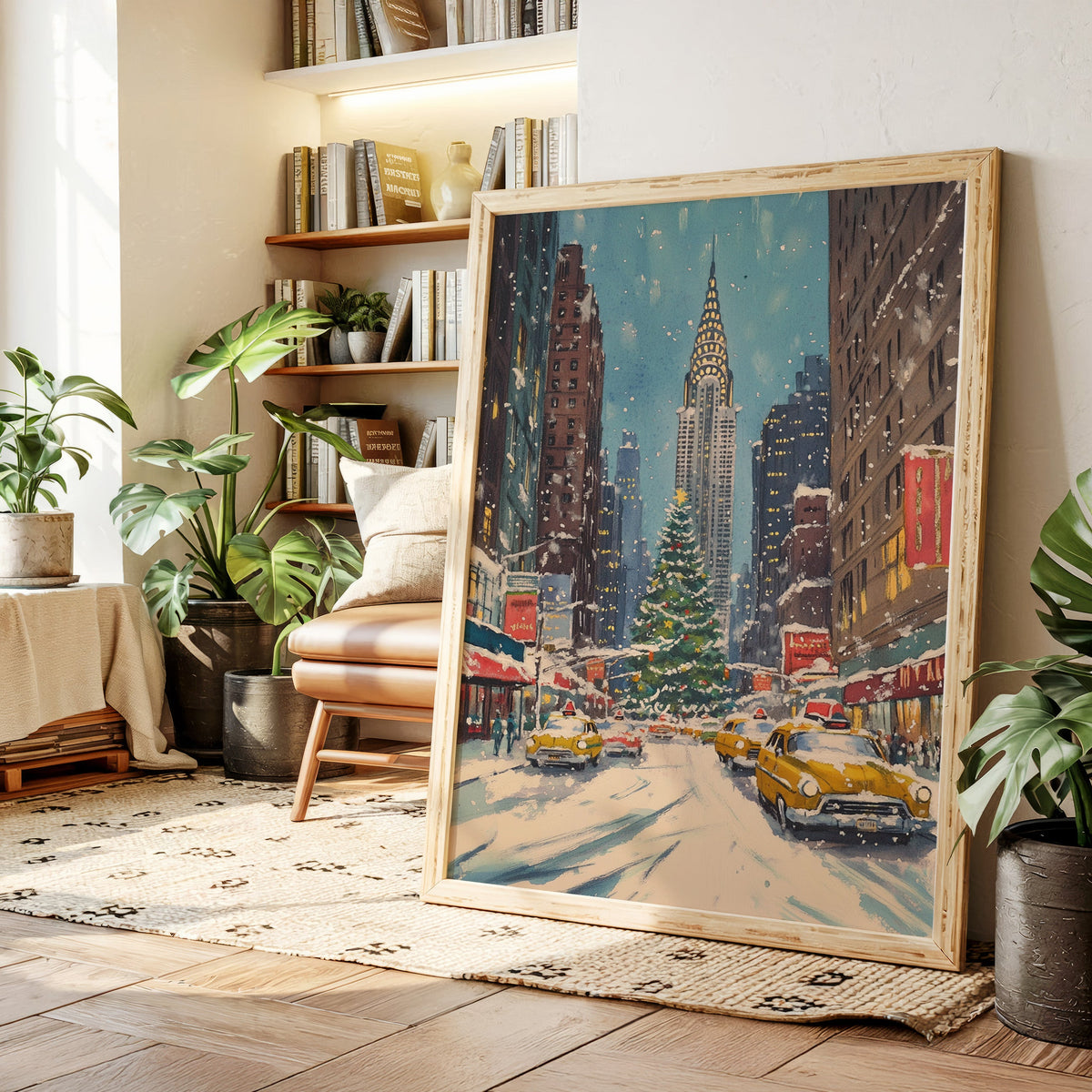 Snowfall On City Streets