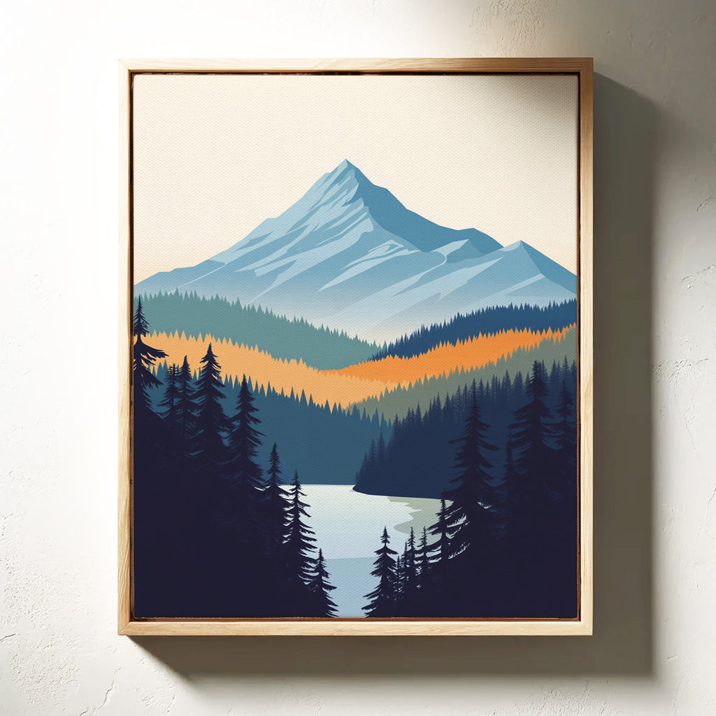 Serene Peaks - Modern Mountain Landscape Print