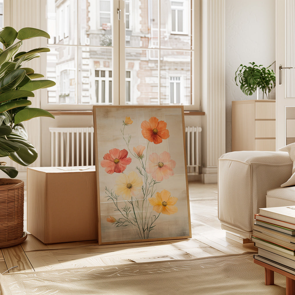 Sunlit Pastel Blossoms