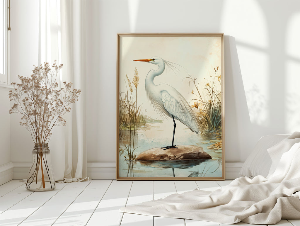 Tranquil Heron Reverie
