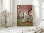 Bicycle Beneath Blossoming Canopy