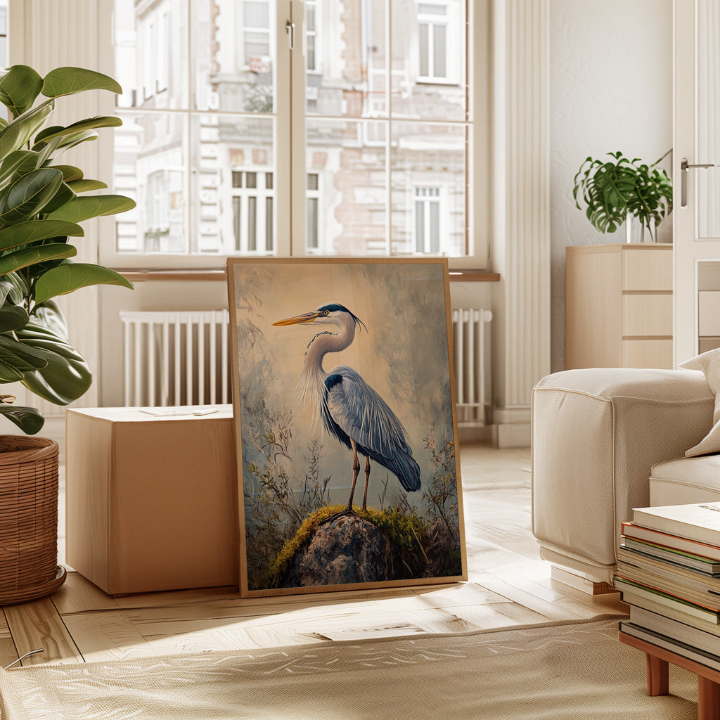 Azure Serenity Heron