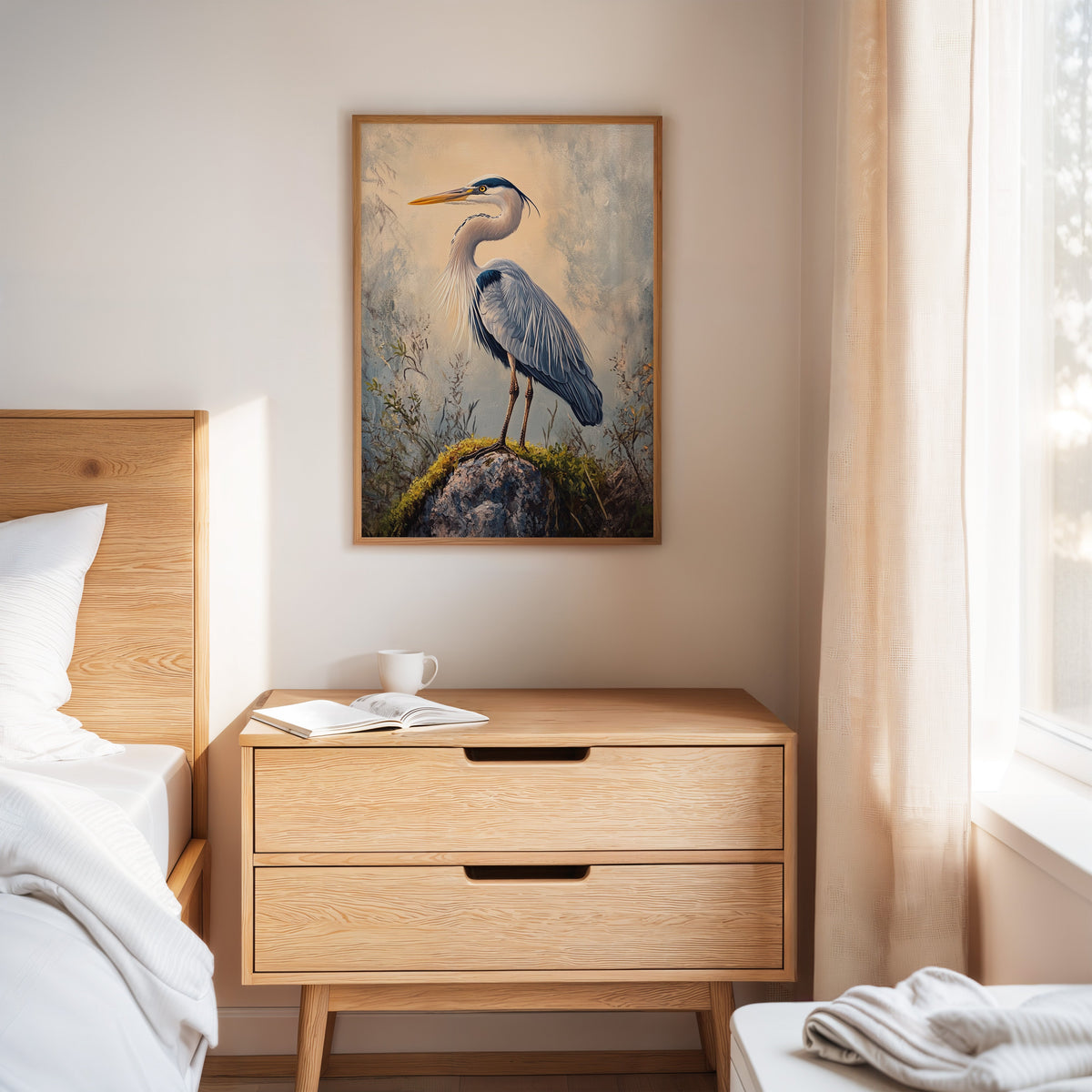 Azure Serenity Heron
