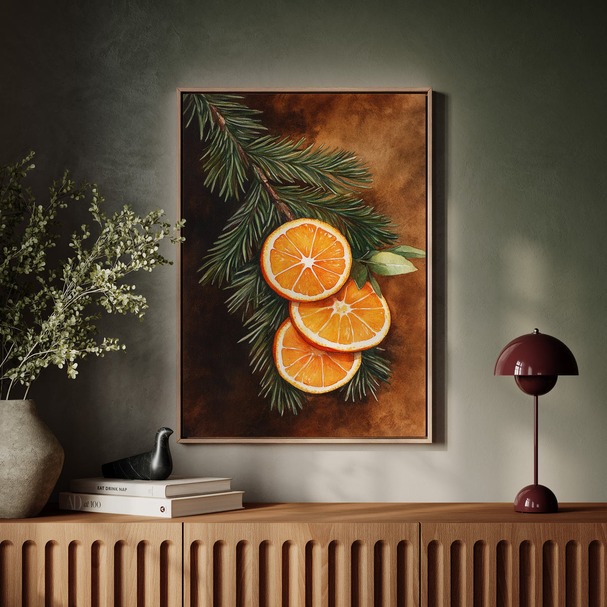 Citrus Amidst Pine Whispers
