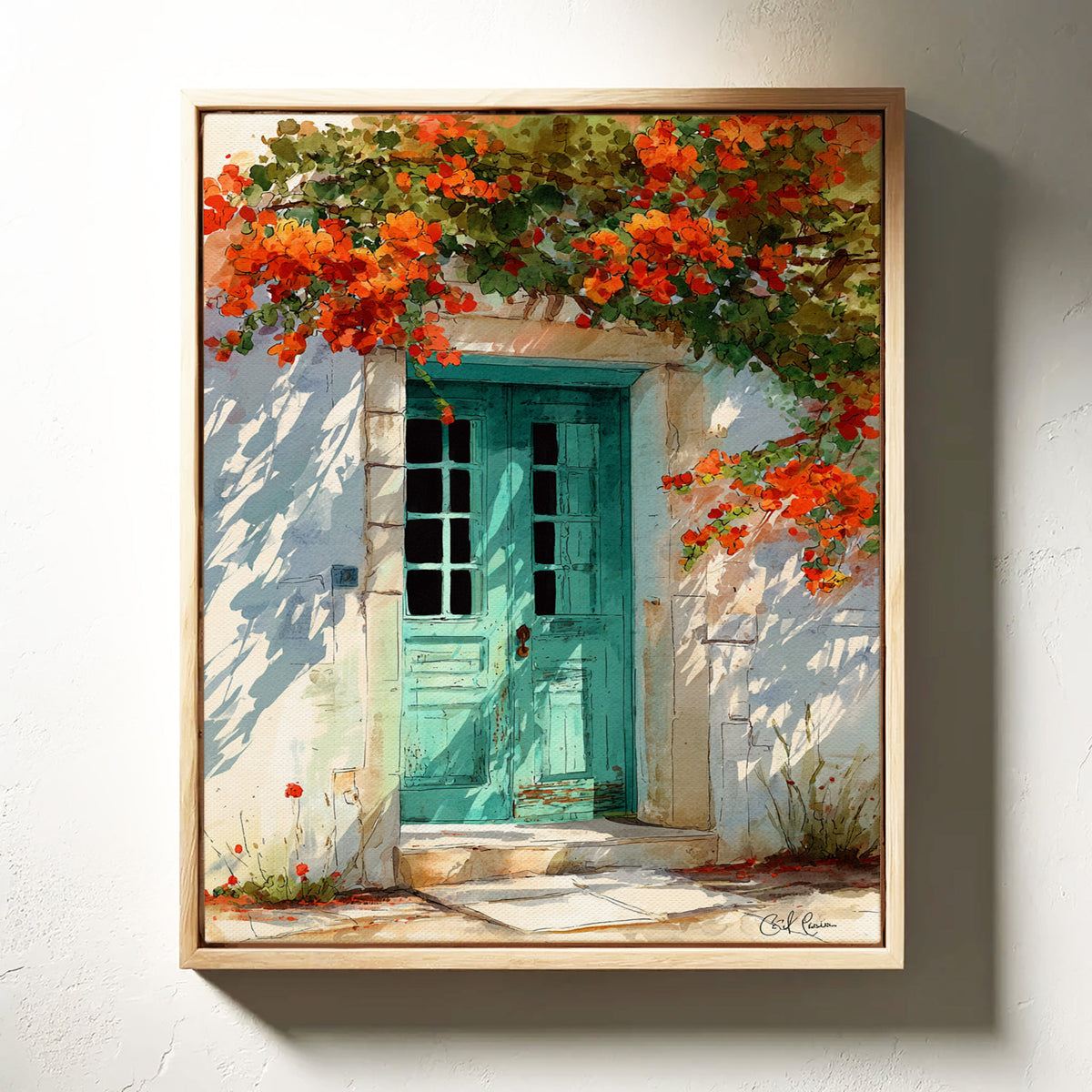 Where Bougainvillea Meets Weathered Wood