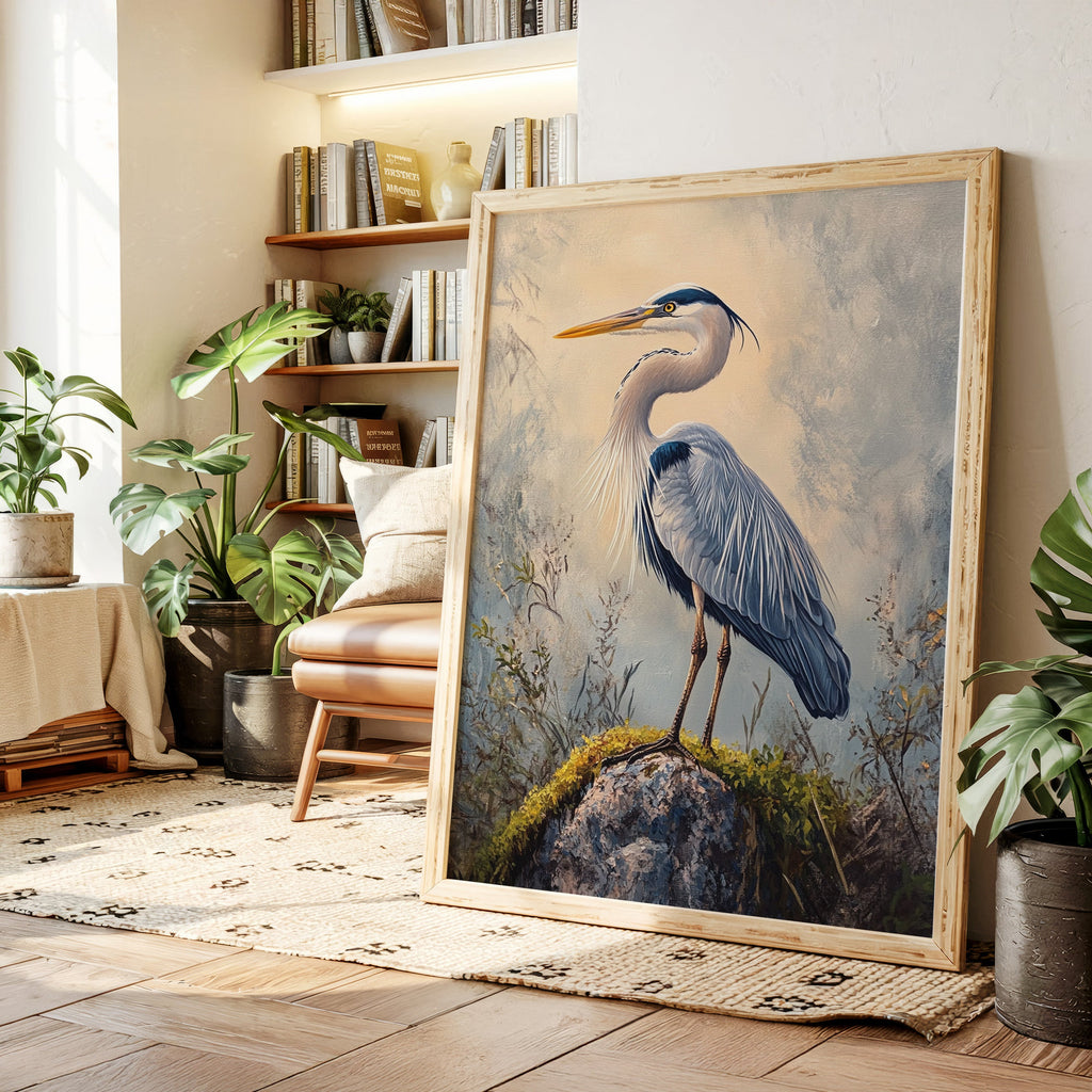 Azure Serenity Heron