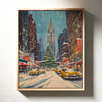 Snowfall On City Streets