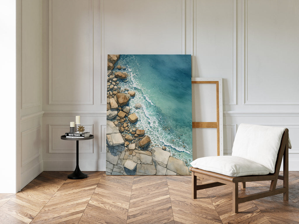 Tides Embrace Rocky Shores