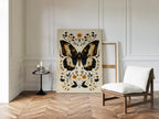 Gilded Monarch - Vintage Butterfly & Floral Art