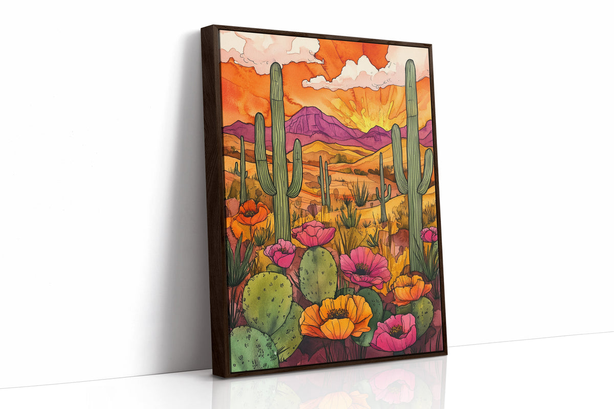 Sunset Over Desert Blooms