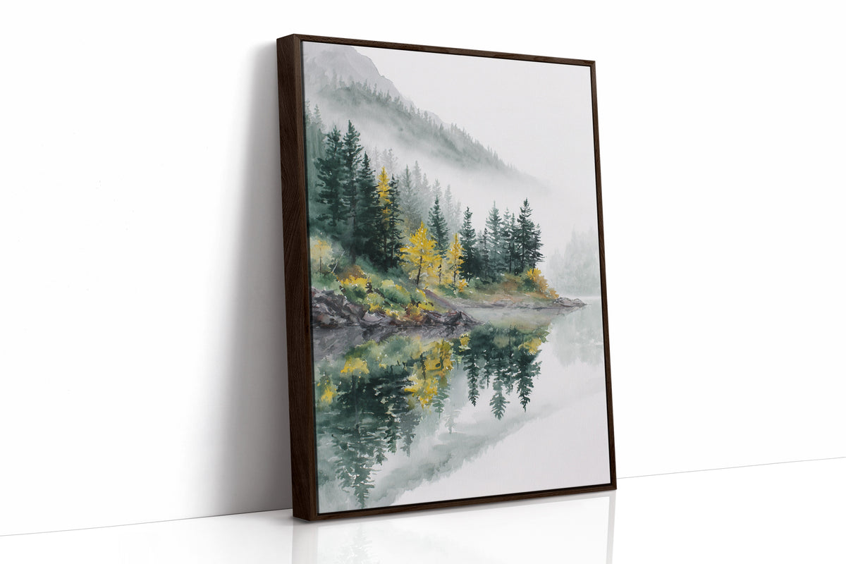 Autumn's Embrace on Still Waters