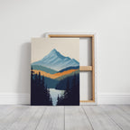Serene Peaks - Modern Mountain Landscape Print