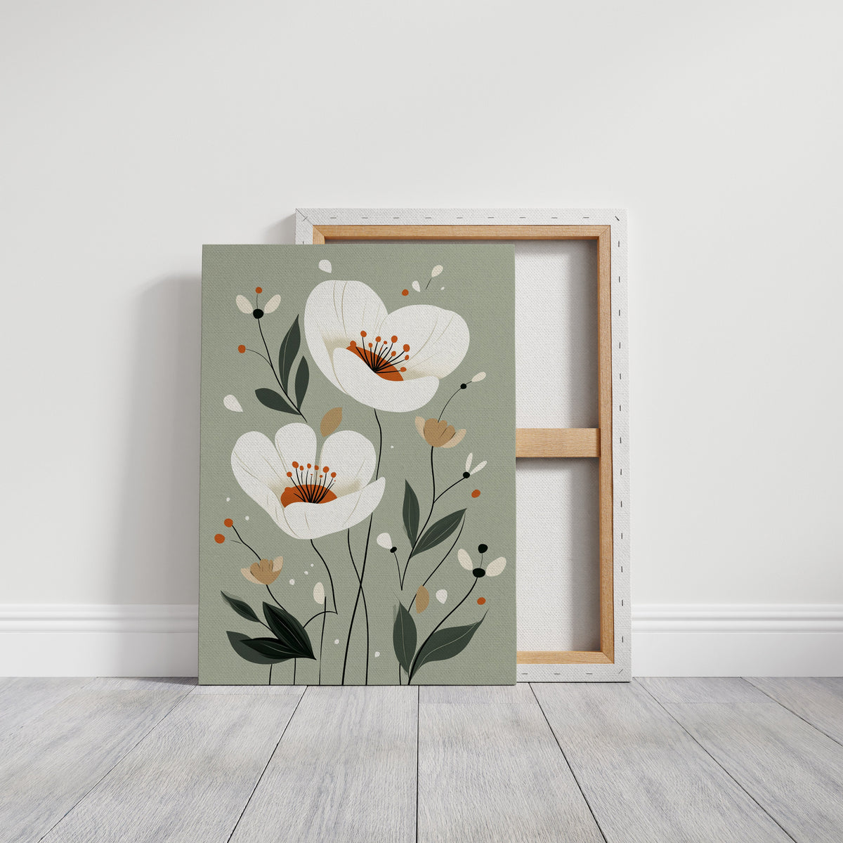 Tranquil Blossoms - Minimalist Floral Art