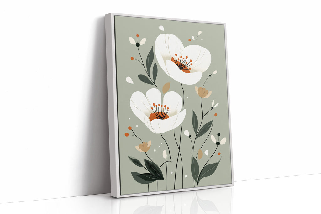 Tranquil Blossoms - Minimalist Floral Art