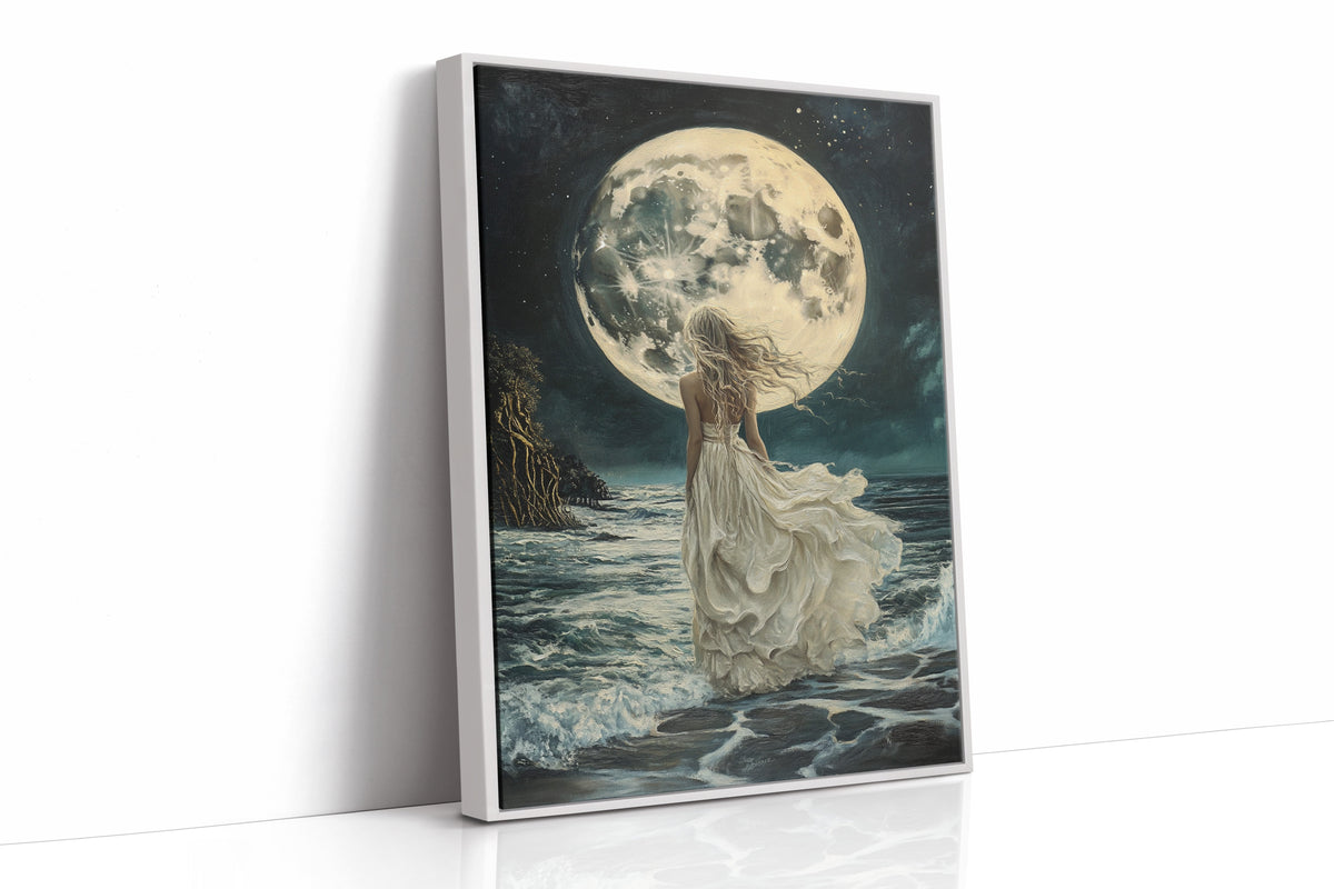 Lunar Reverie by the Sea